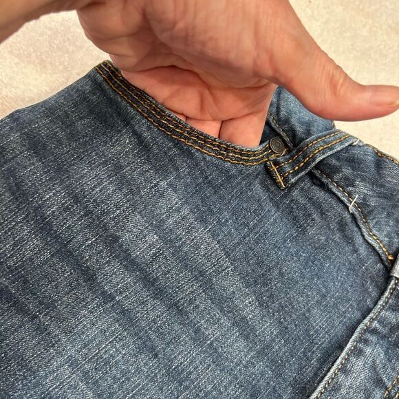 Faded Glory Dark Blue Boyfriend Jeans size 14 - Picture 2 of 11